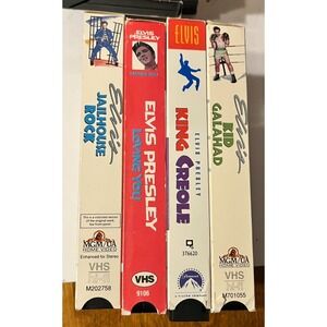 Elvis Presley VHS Movie Lot Jailhouse Rock, Loving You, King Creole, Kid Galahad